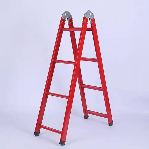 铁关节人字梯 家用折叠人字梯子 移动登高梯双侧踏板加厚工程梯子