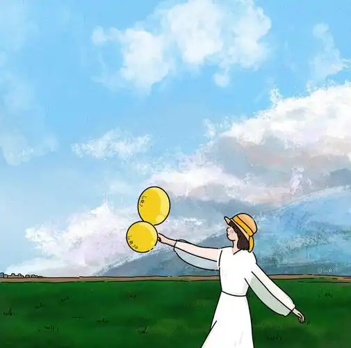 手绘简约文艺情侣头像(小清新森系手绘情侣头像)(18)