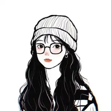 白底手绘唯美可爱动漫女生头像图片