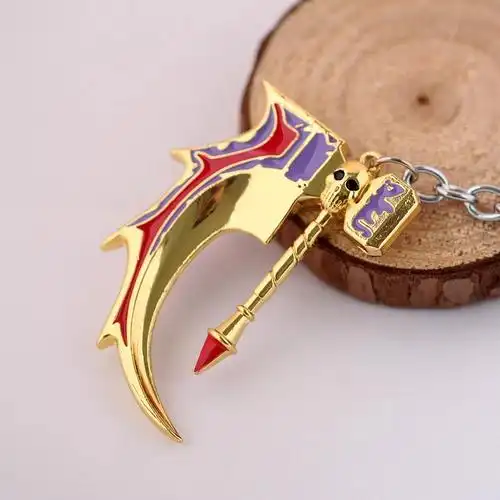 dota2周边饰品ti5 纯金碎骨锤 敌法师不朽钥匙扣 金晕锤挂件