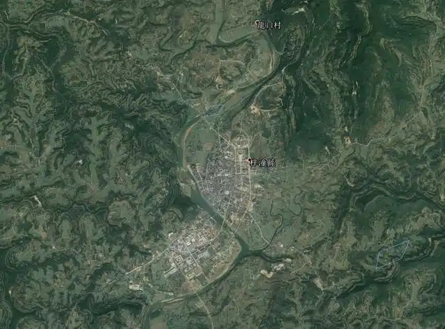 同一视角高度下绵阳各县市区城区卫星地图