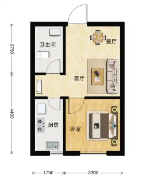 49㎡/一室一厅一卫