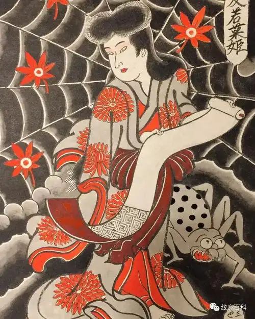 日式老传统纹身手稿真的是很老的一批