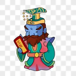 中国神话雕像阎王爷素材