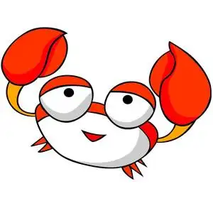 红色大螃蟹_可爱卡通头像图片_扣扣居