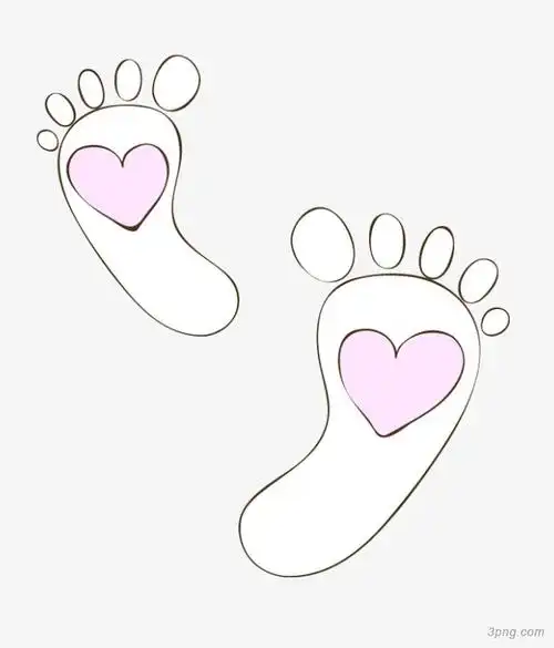 小清新卡通装饰笔画脚丫清新简笔画工笔画粉笔画简笔画矢量水墨笔画