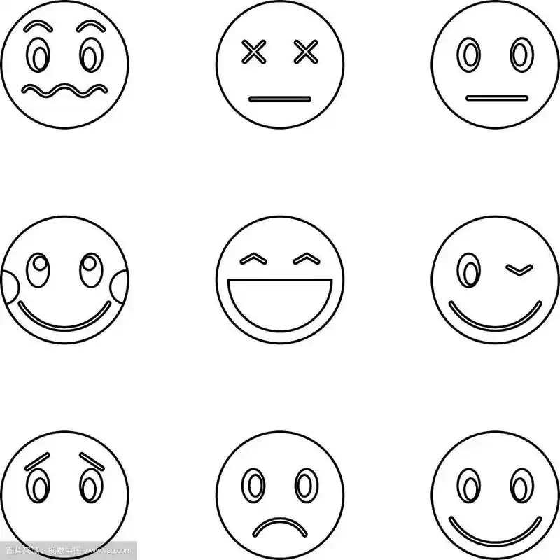 类型的表情符号图标设置大纲样式