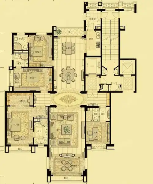 经典的大平层户型,细节值得参考!