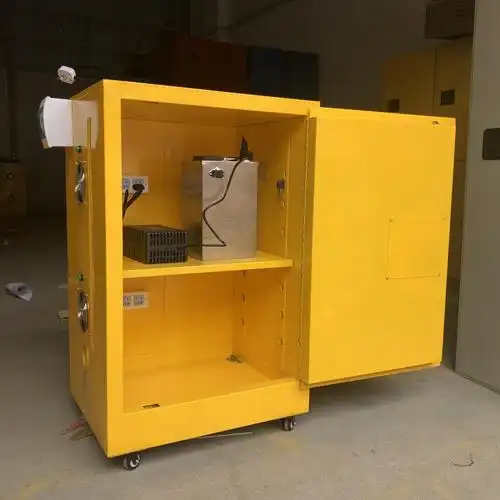 电池充电柜锂电池充电储存防火防爆柜带漏电排风扇柜电瓶车蓄电池防火