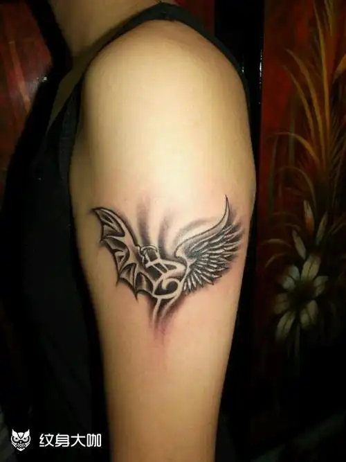 天使翅膀纹身图片_纹身图案手稿图片_杰克的纹身作品集