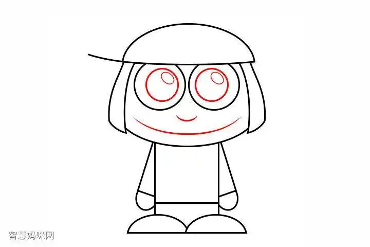 聪明的孩子简笔画