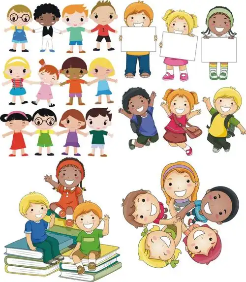 人物 小学生 可爱 卡通