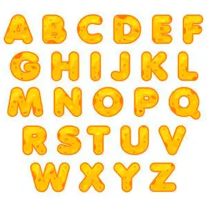 卡通奶酪字母,以您自己的文本图 1 奶酪字体.俗气的字母数字之一.