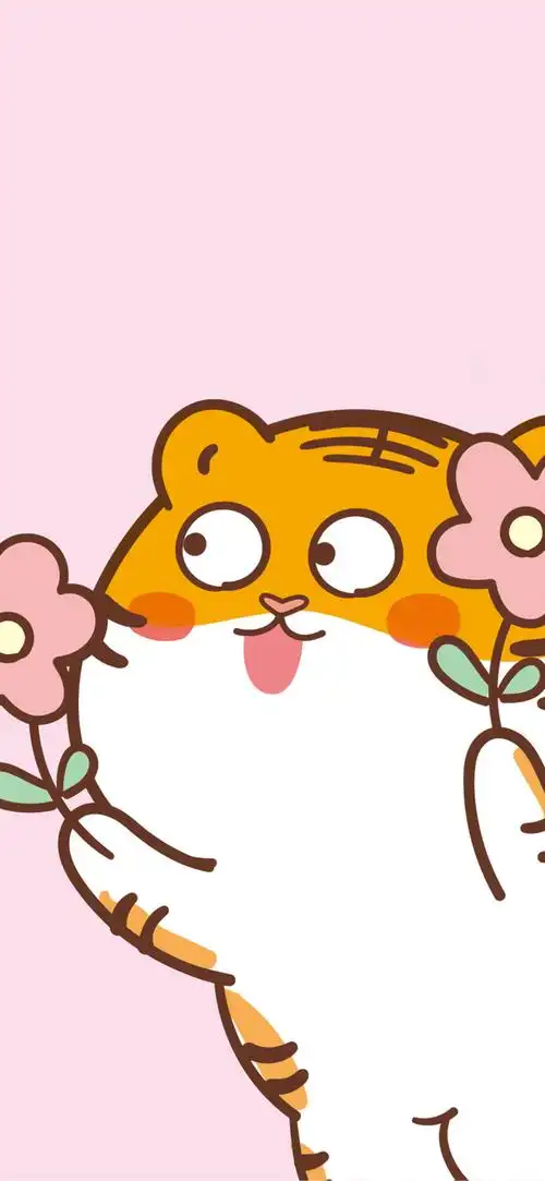 2022虎年本命年壁纸,卡通可爱壁纸,全屏高清壁纸,4k手机壁纸