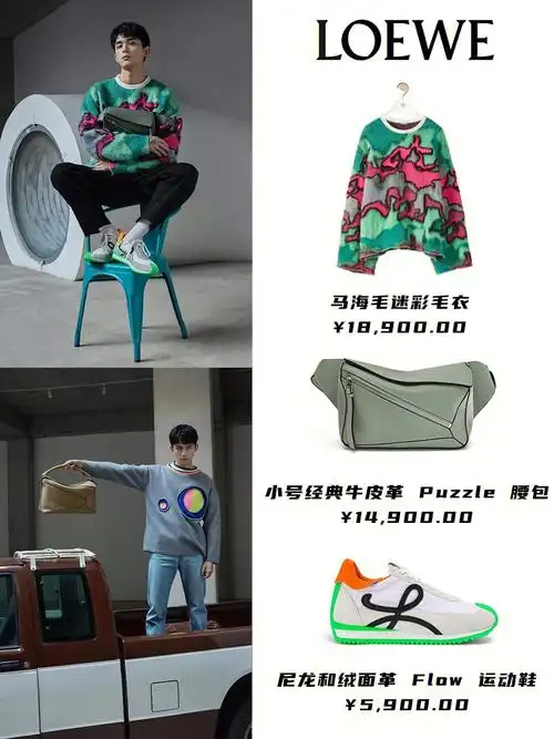 loewe品牌大使吴磊明星同款puzzle包