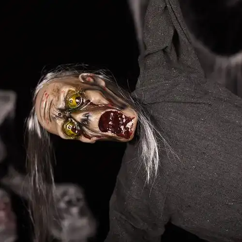万圣节吊鬼惨叫吊死鬼鬼节密室鬼屋酒吧恐怖装饰道具发光发声骷髅