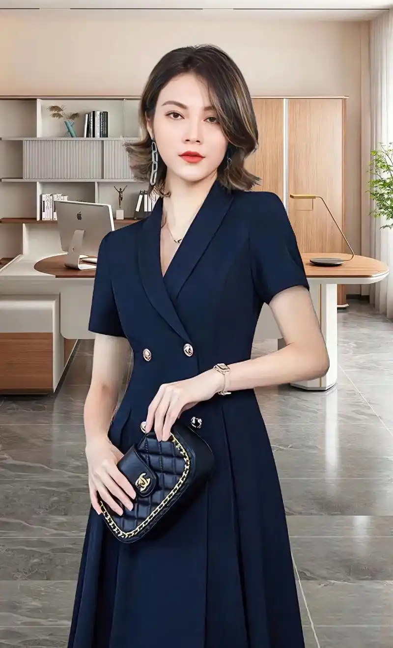 西装连衣裙女夏季新款正式场合高端职业装