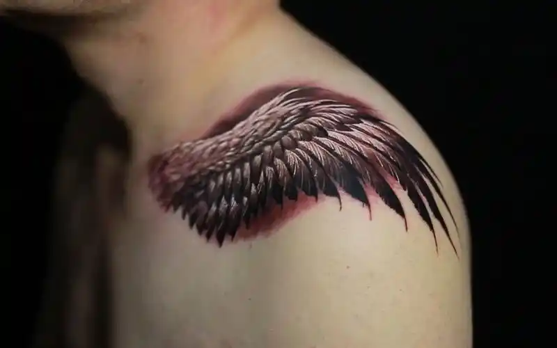 遮盖疤痕 翅膀纹身 鵼山老师作品