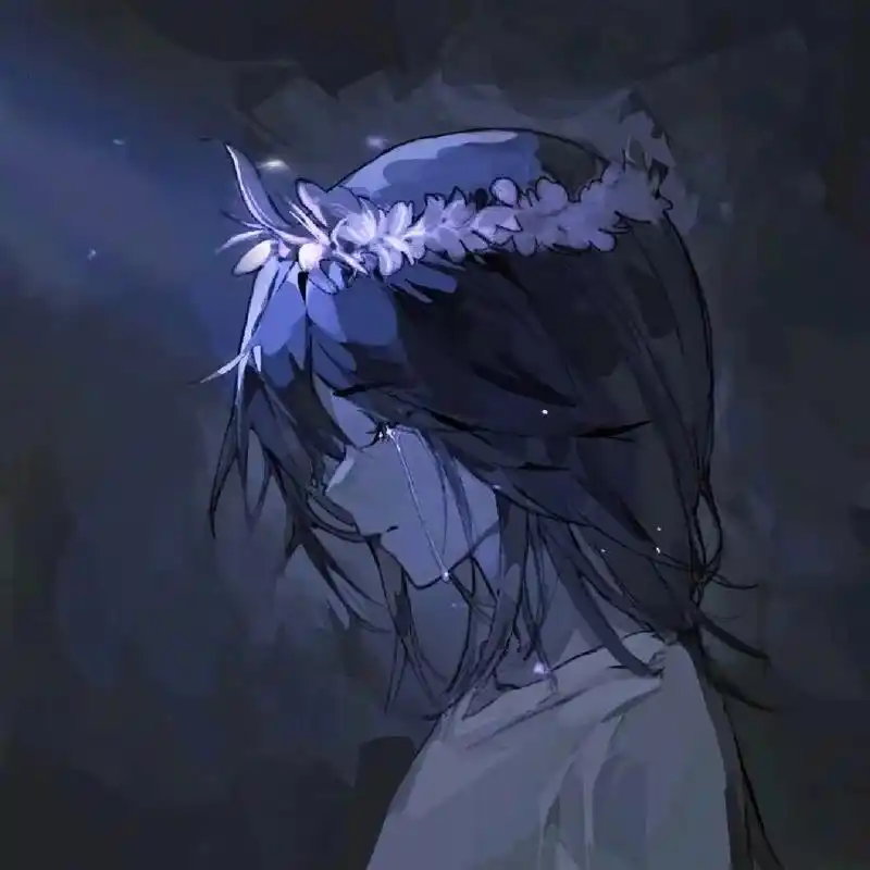 蓝色系女生头像79可抱 花不是为花店而开,人有各自的月亮