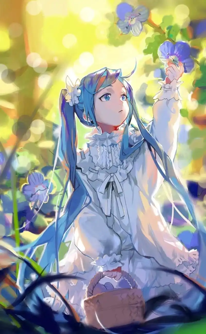 蓝发少女——二次元图集