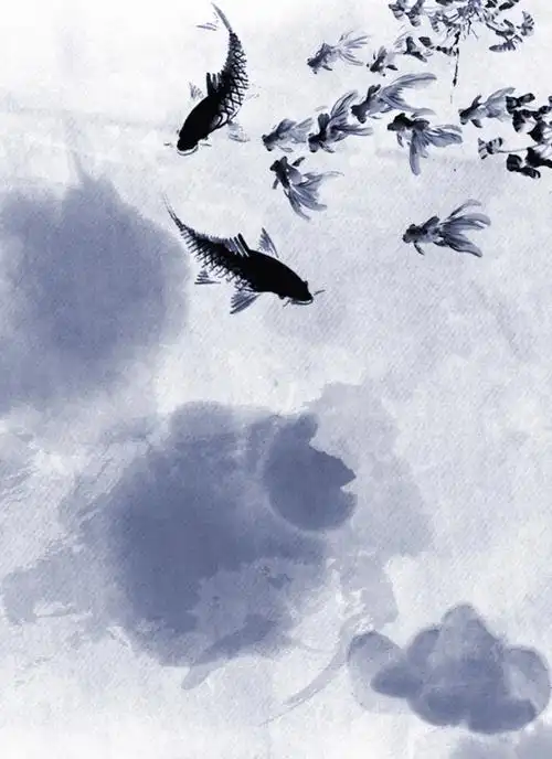 中国风水墨画古韵平面广告