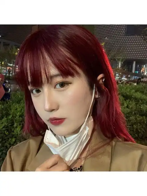 2021网红流行发色红色染发剂海王橘红深红莓果色染发膏自己在家染 莓