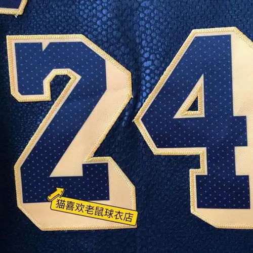 腾讯体育nba同款刺绣湖人队24号球衣城市版蛇纹刺绣篮球服黑色湖人24