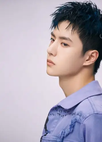 王一博紫色流苏帅气侧颜照图片13