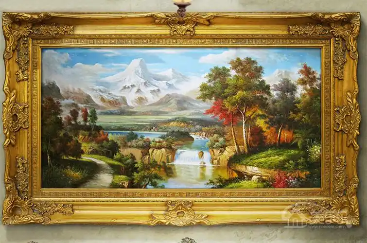 纯手绘油画 欧式古典风景油画 别墅客厅山水画