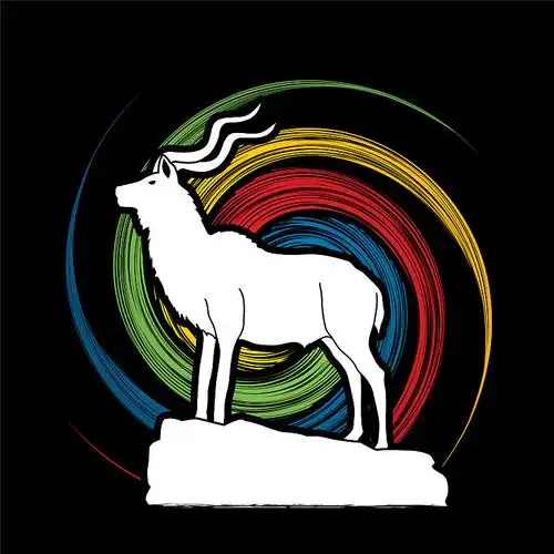 羚羊头大角兽图案