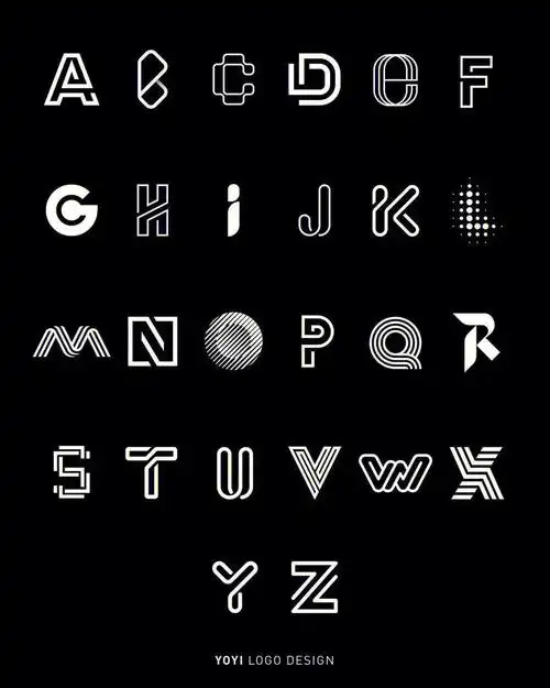 logo设计高级感创意英文26字母