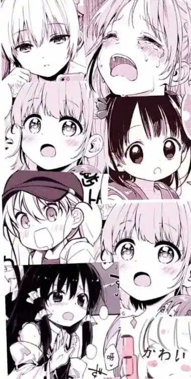 日系漫画拼接背景