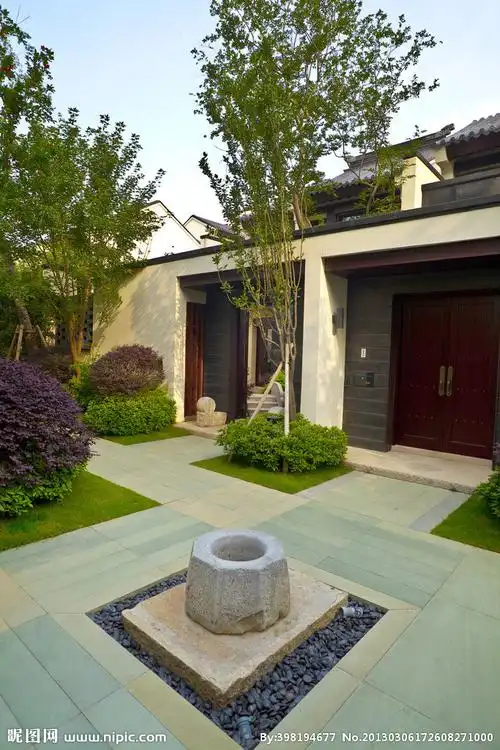中式别墅小区庭院摄影图__建筑摄影_建筑园林_摄影图库_昵图网nipic.c