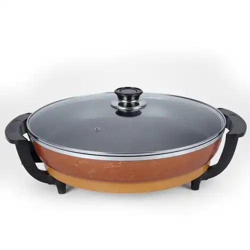 多功能电煎锅单面电饼铛烙饼锅水煎包锅煎烤机煎饼锅特大加深网红40cm