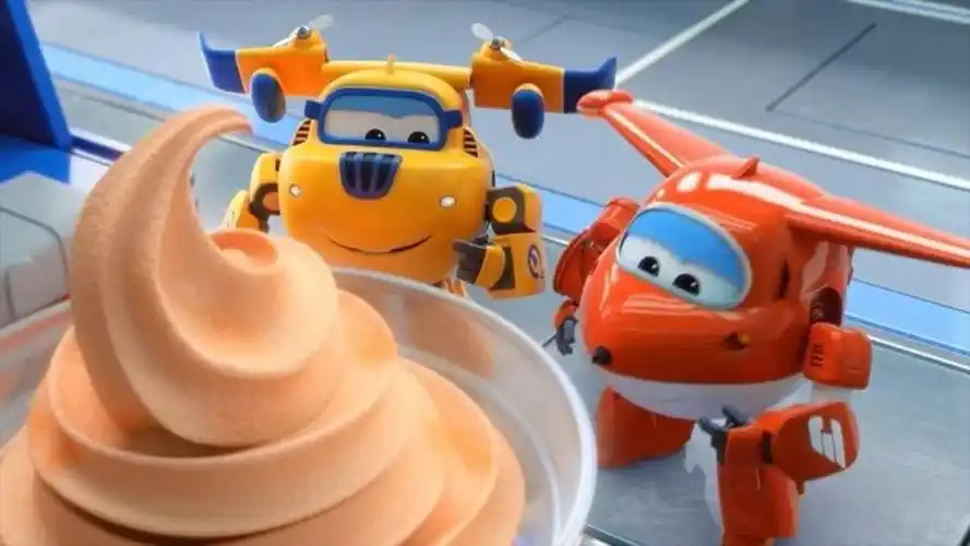 超级飞侠:多多和乐迪想吃超级酸奶冻,工程车多利来帮忙,太好吃啦!_腾