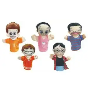 50开学促销家有儿女毛绒玩具手偶一家人手套男孩女孩爸爸妈妈手指偶