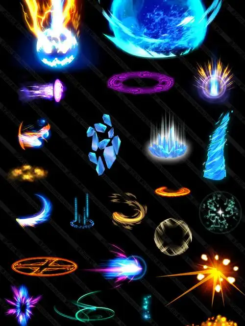 游戏美术资料素材3300多套横版游戏技能特效光效连帧序列图png淘宝网
