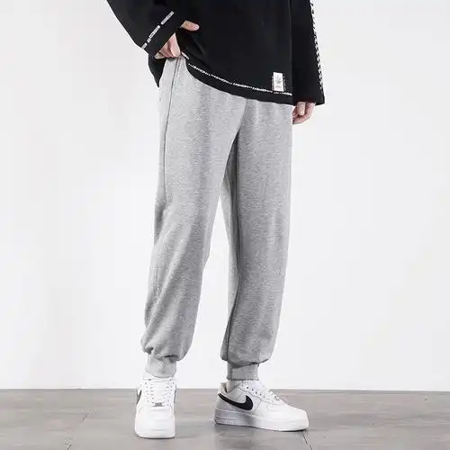 mgyr运动裤男生裤子宽松休闲春秋款灰色春季长裤篮球美式卫裤户外休闲