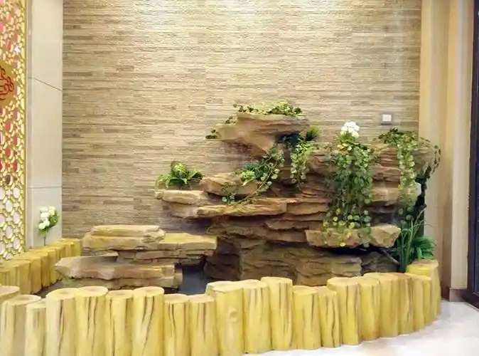 8个案例展示室内假山景观图片大全