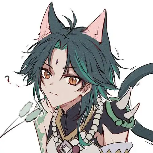 深夜了,来点猫猫文学(?是给朋友的魈猫猫.