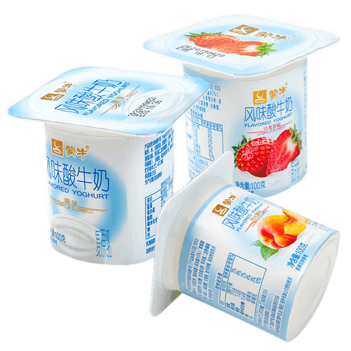 蒙牛酸奶果粒原味草莓黄桃大果粒风味发酵乳八连杯100gx16杯