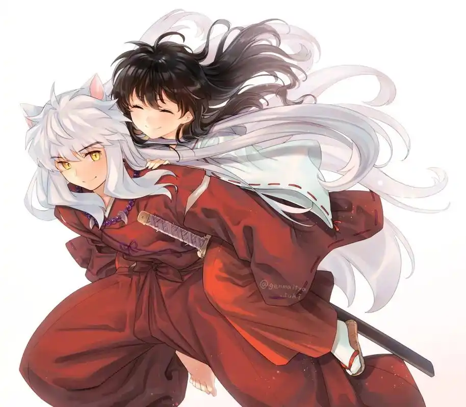 犬夜叉# 是谁这么甜啊,原来是我们的犬夜叉和戈薇小两口啊