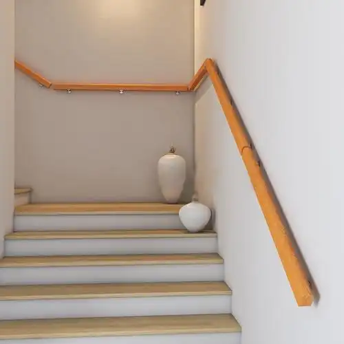 楼梯扶手室内老人防滑拉手幼儿园走廊通道栏杆木扶手180cm2个固定点