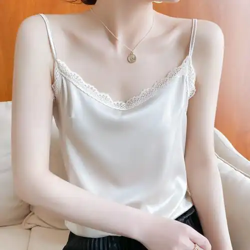 外穿百搭短款打底内搭西装背心肩带吊带真丝背心吊带