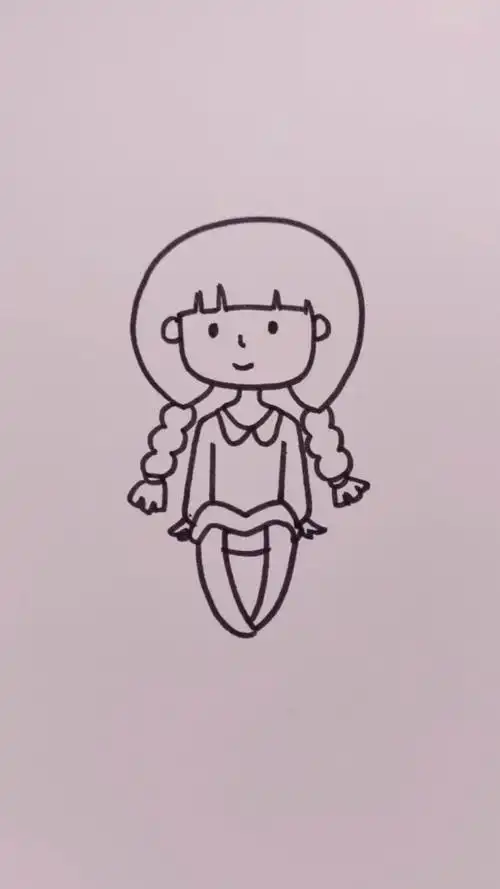 画画原来如此简单小女孩这样画简单又可爱