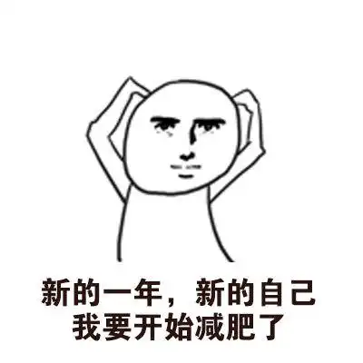 新的一年,新的自己,我要开始减肥了-搞笑表情包-聊天图片表情#加油