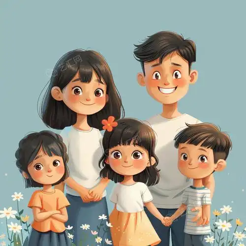 五口之家的幸福乐章三胞胎的快乐成长记