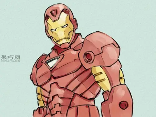 钢铁侠的脸和上身的画法教你画钢铁侠画法