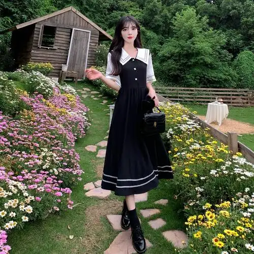 18岁成人礼礼服女高中生正式场合成年礼学院风女生毕业服装连衣裙