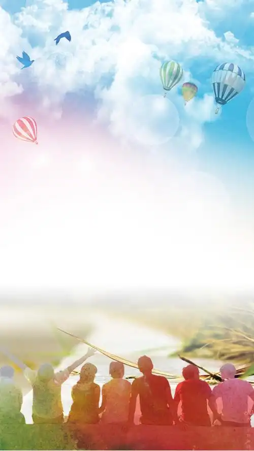 蓝天白云毕业季ps源文件h5背景素材